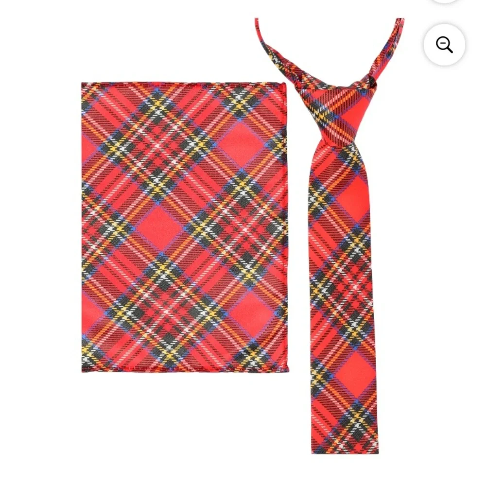💜 Wonder Nation Boys' Tie and Pocket Square Set, 2-Piece Size OS
